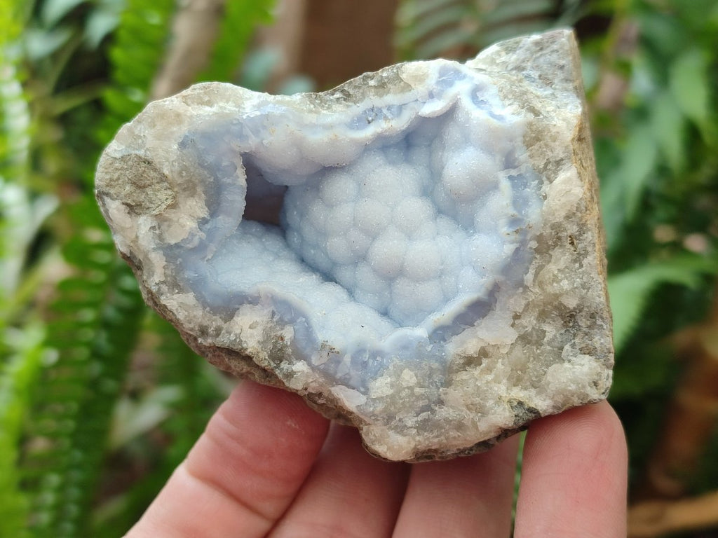 Natural Blue Lace Agate Geode and Vug Specimens x 12 From Nsanje, Malawi
