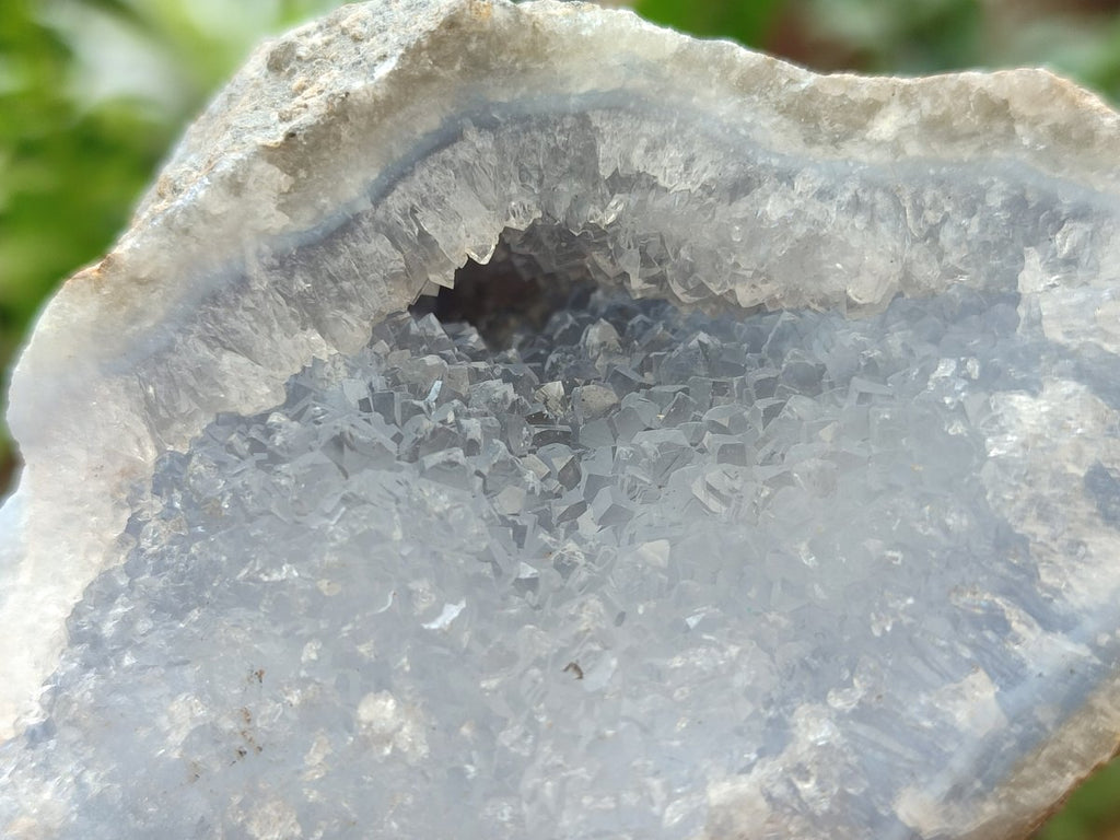 Natural Blue Lace Agate Geode and Vug Specimens x 12 From Nsanje, Malawi