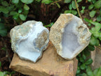 Natural Blue Lace Agate Geode and Vug Specimens x 12 From Nsanje, Malawi