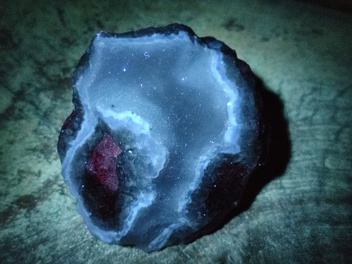 Natural Blue Lace Agate Geode and Vug Specimens x 12 From Nsanje, Malawi