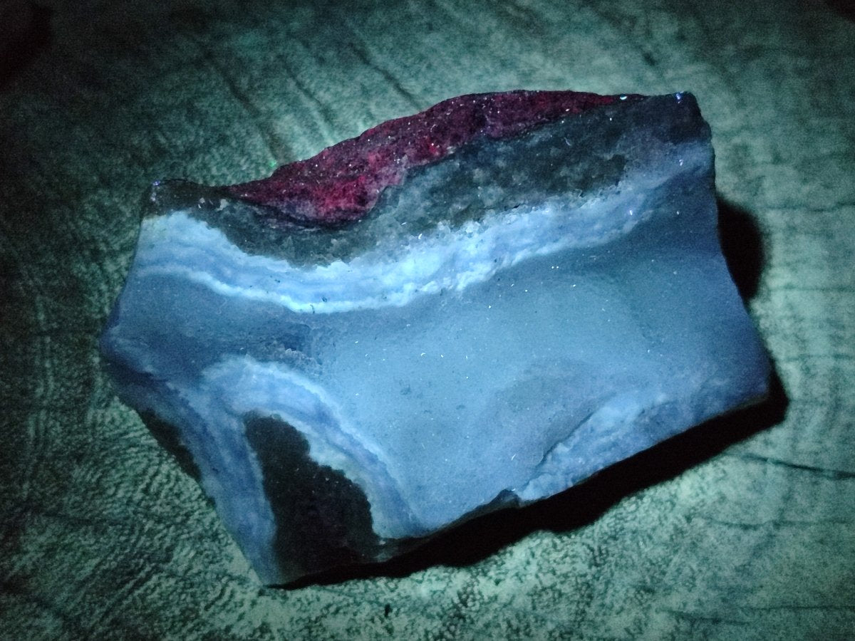 Natural Blue Lace Agate Geode and Vug Specimens x 12 From Nsanje, Malawi