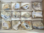 Natural Blue Lace Agate Geode and Vug Specimens x 12 From Nsanje, Malawi
