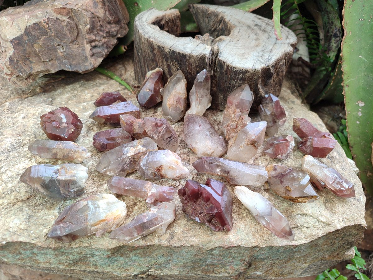 Natural Red Hematoid Quartz Crystals x 70 From Karoi, Zimbabwe
