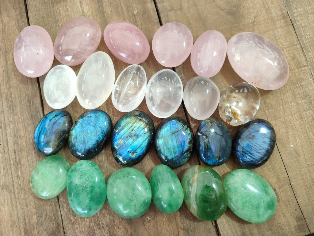 Polished Mix of Multi Mineral Galets x 24 From Madagascar
