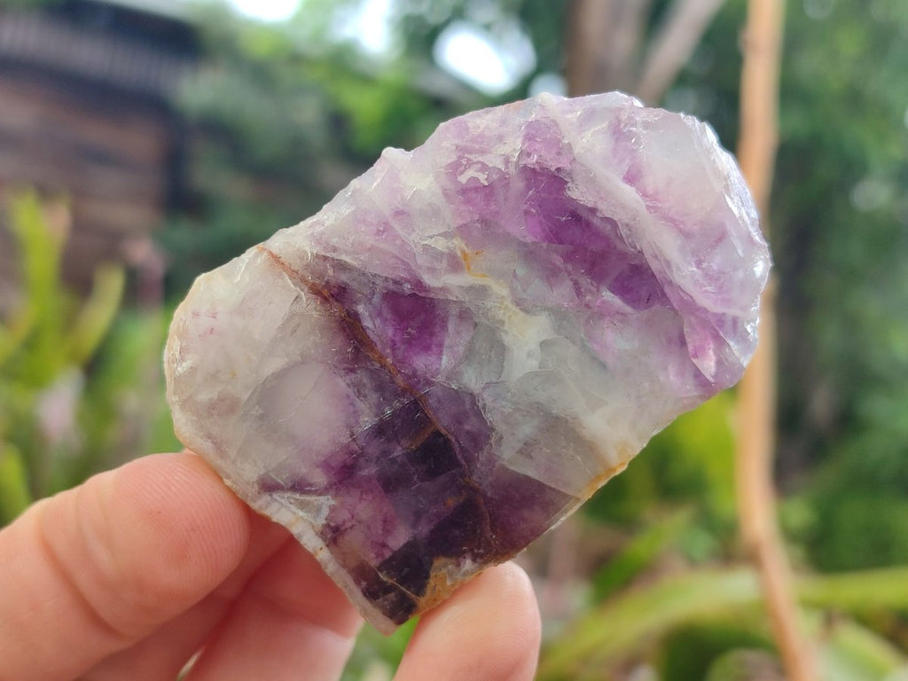 Polished One Side Watermelon Fluorite Nodules x 12 From Uis, Namibia