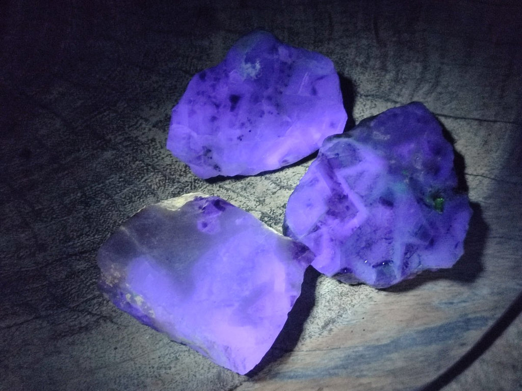 Polished One Side Watermelon Fluorite Nodules x 12 From Uis, Namibia