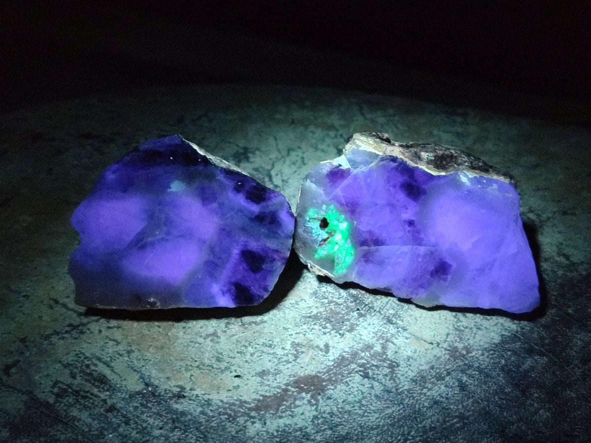 Polished One Side Watermelon Fluorite Nodules x 12 From Uis, Namibia