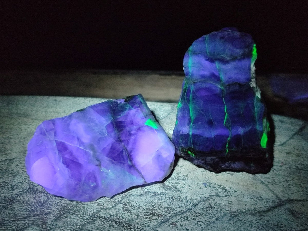 Polished One Side Watermelon Fluorite Nodules x 12 From Uis, Namibia