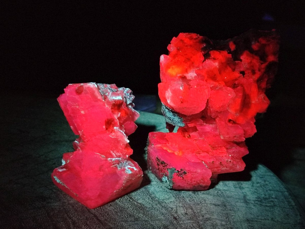 Natural Rhombohedral and Spearhead Calcite Specimens with Phosphorus Aragonite x 3 From Albert's Mountain, Lesotho