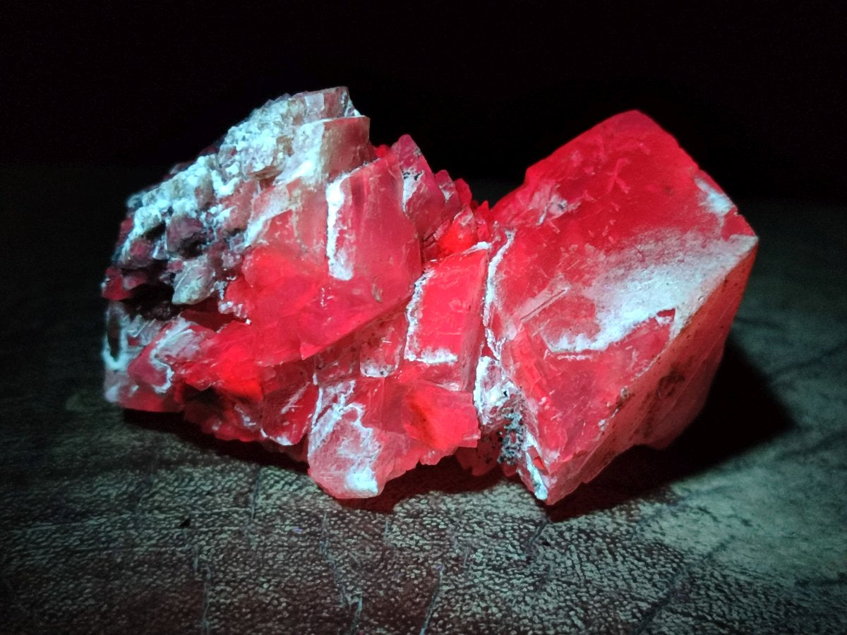 Natural Rhombohedral and Spearhead Calcite Specimens with Phosphorus Aragonite x 3 From Albert's Mountain, Lesotho