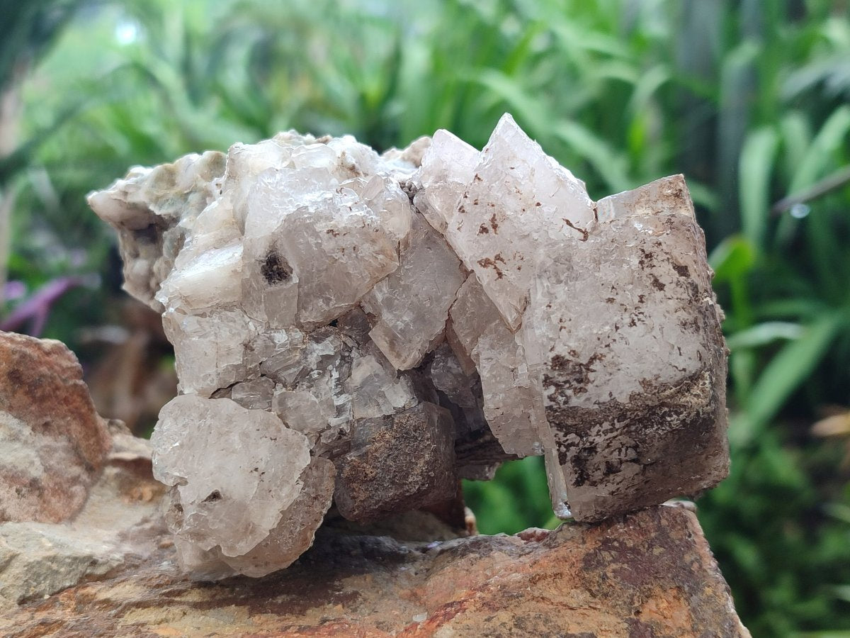 Natural Rhombohedral and Spearhead Calcite Specimens with Phosphorus Aragonite x 3 From Albert's Mountain, Lesotho