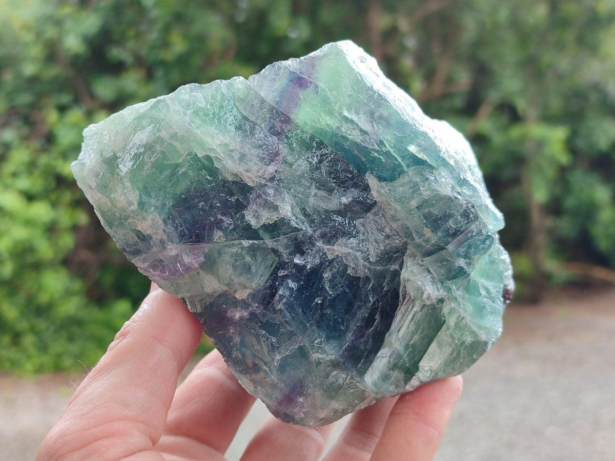 Natural Large Watermelon Fluorite Cobbed Specimens x 4 From Uis, Namibia
