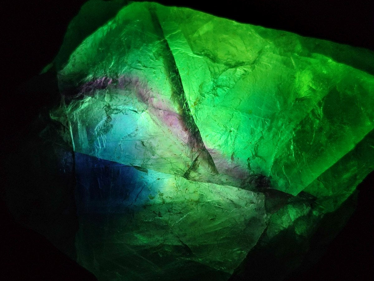 Natural Large Watermelon Fluorite Cobbed Specimens x 4 From Uis, Namibia