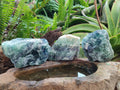 Natural Large Watermelon Fluorite Cobbed Specimens x 4 From Uis, Namibia