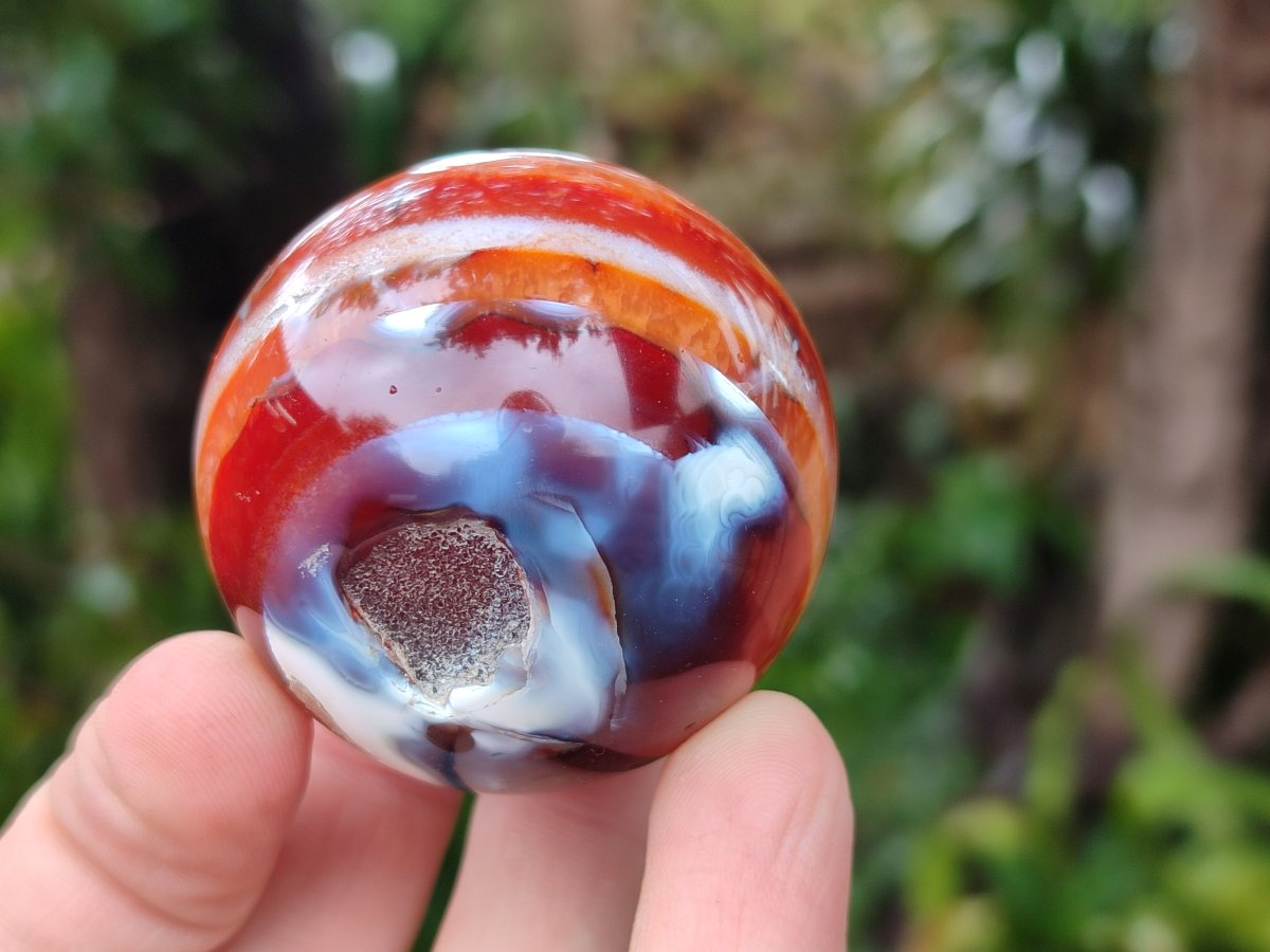 Polished and Natural Carnelian Agate Gemstone Spheres x 12 From Madagascar