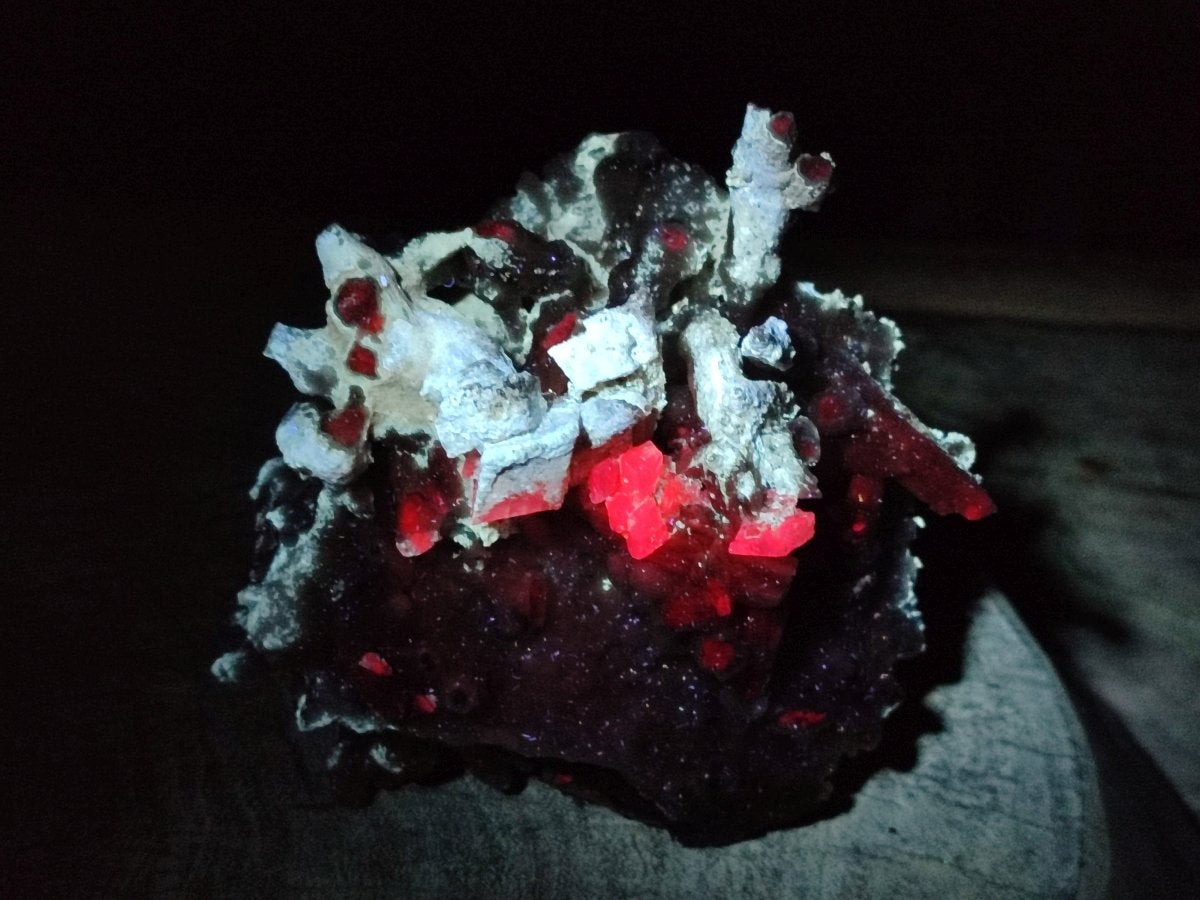 Natural Rhombohedral and Spearhead Calcite Specimens with Phosphorus Aragonite x 2 From Albert's Mountain, Lesotho