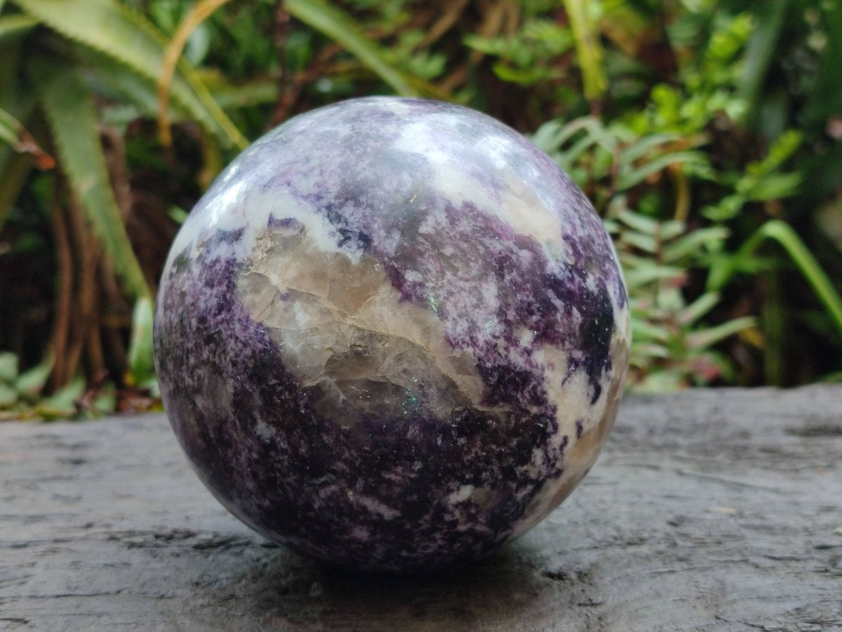 Polished Large Silver Leaf Lepidolite Sphere x 1 From Zimbabwe