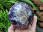 Polished Large Silver Leaf Lepidolite Sphere x 1 From Zimbabwe