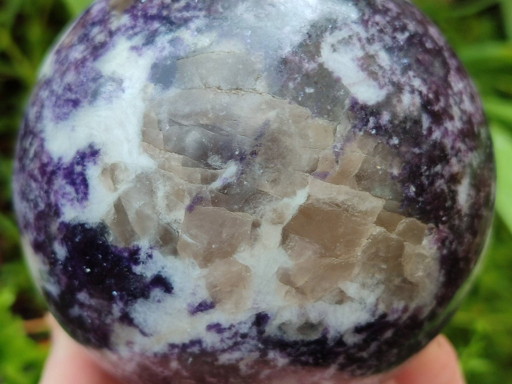 Polished Large Silver Leaf Lepidolite Sphere x 1 From Zimbabwe