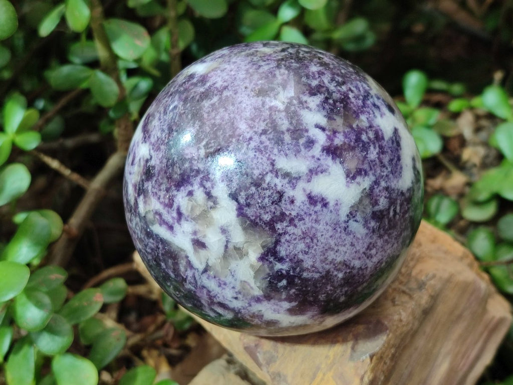 Polished Large Silver Leaf Lepidolite Sphere x 1 From Zimbabwe