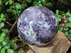 Polished Large Silver Leaf Lepidolite Sphere x 1 From Zimbabwe