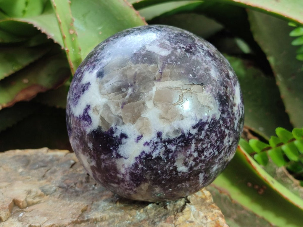 Polished Large Silver Leaf Lepidolite Sphere x 1 From Zimbabwe