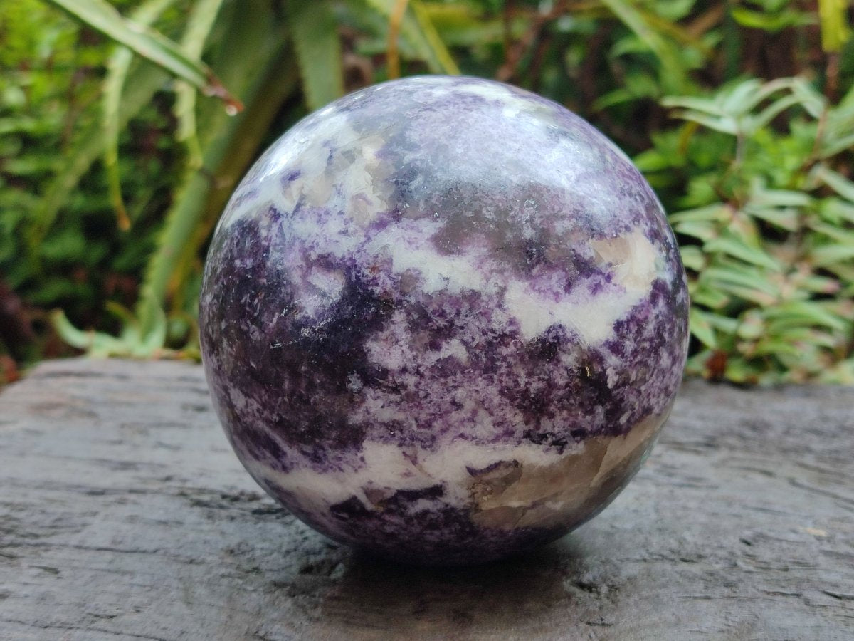Polished Large Silver Leaf Lepidolite Sphere x 1 From Zimbabwe