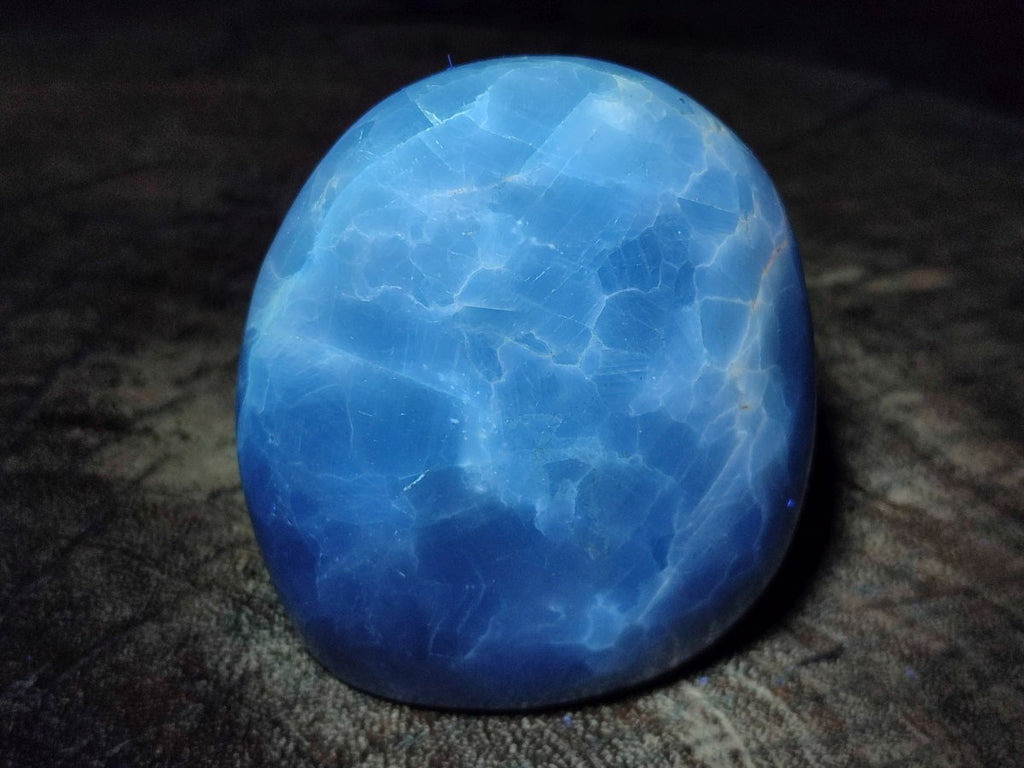 Polished Blue Calcite Standing Display Pieces x 4 From Madagascar - Toprock Gemstones and Minerals 