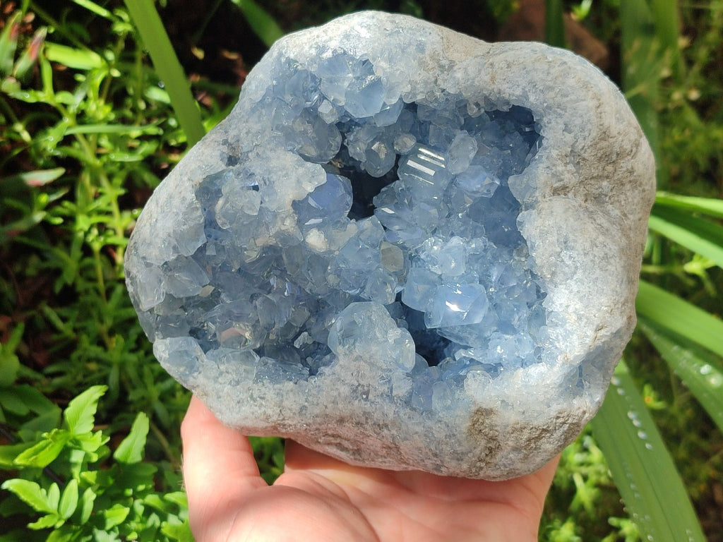 Natural Medium Large Blue Celestite Geode Specimen x 1 From Sakoany, Madagascar