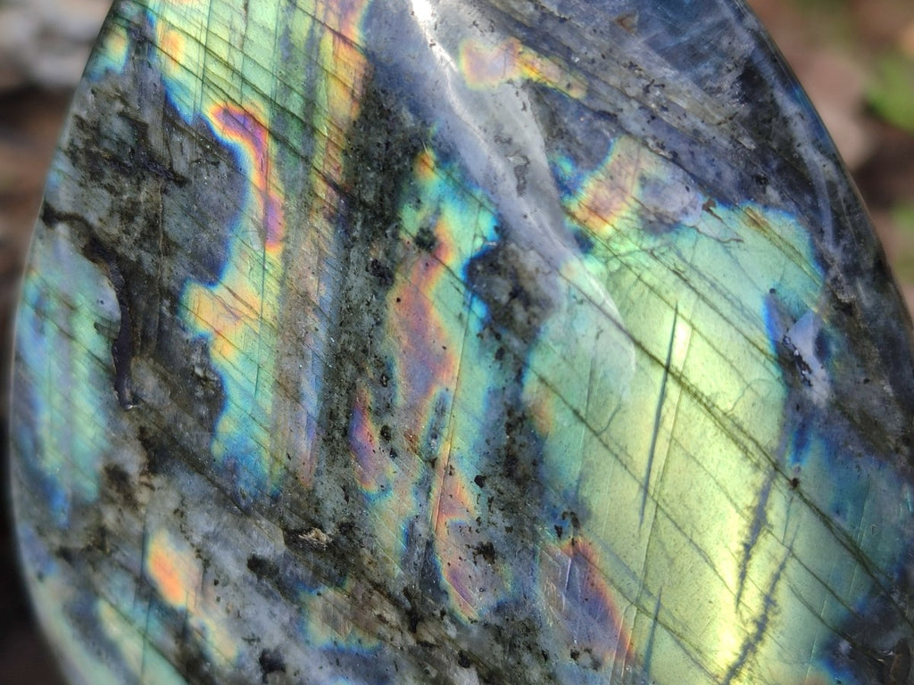 Polished Labradorite Standing Display Pieces x 2 From Madagascar
