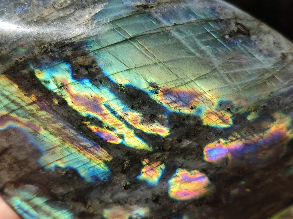 Polished Labradorite Standing Display Pieces x 2 From Madagascar