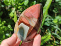 Polished Polychrome Jasper Standing Flame Display Pieces x 6 From Androka, Madagascar