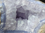 Natural Large Blue Lace Agate Geode and Vug Specimens x 2 From Nsanje, Malawi