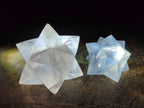 Polished Gemmy Rose Quartz Merkabah Stars x 4 From Ambatondrazaka, Madagascar