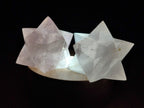 Polished Gemmy Rose Quartz Merkabah Stars x 4 From Ambatondrazaka, Madagascar