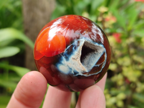 Polished Carnelian Agate Gemstone Spheres x 12 From Madagascar
