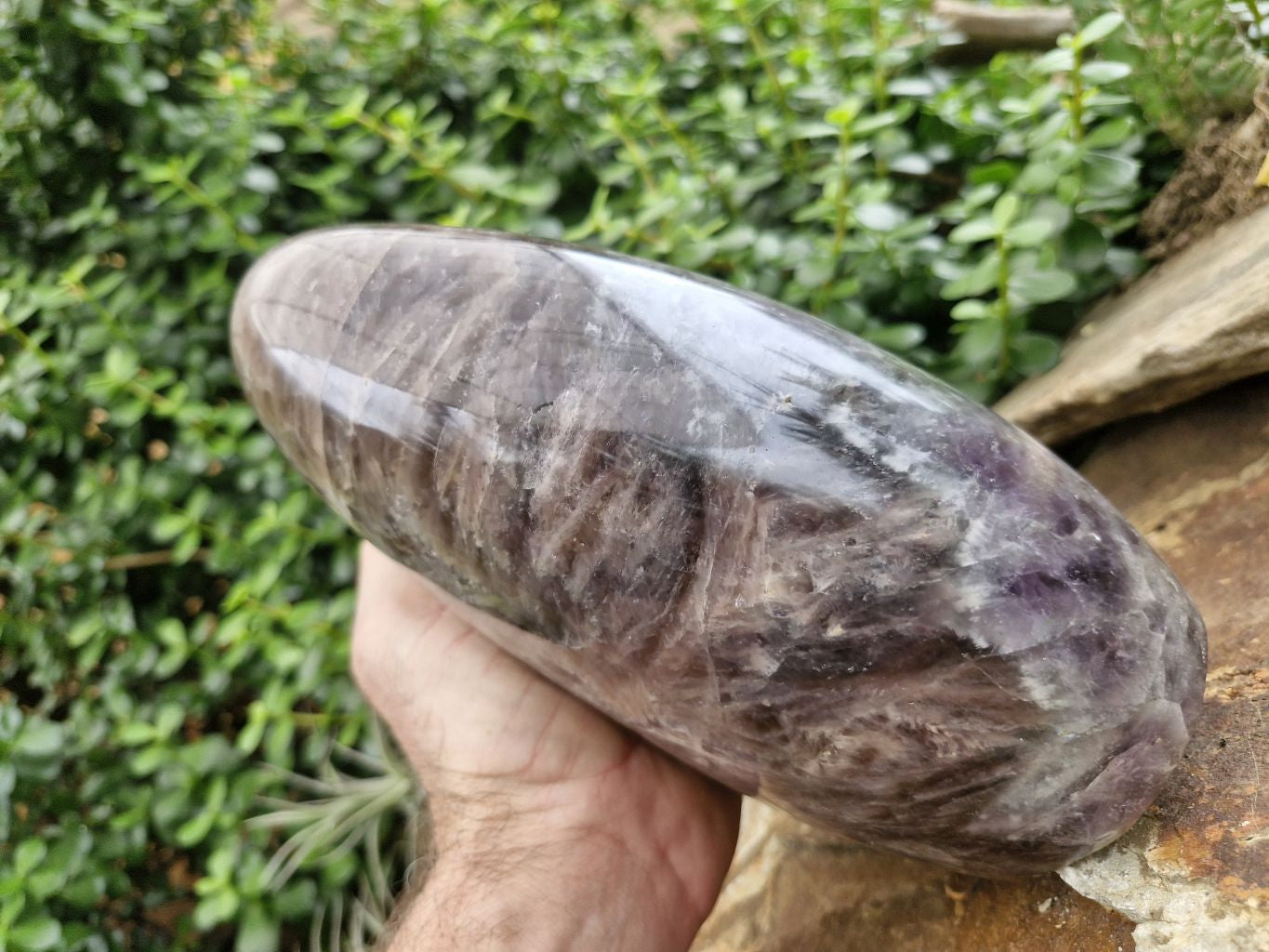 Polished Smokey Dream Amethyst Standing Free Form x 1 From Madagascar - Toprock Gemstones and Minerals 