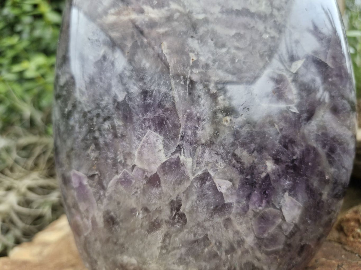 Polished Smokey Dream Amethyst Standing Free Form x 1 From Madagascar - Toprock Gemstones and Minerals 