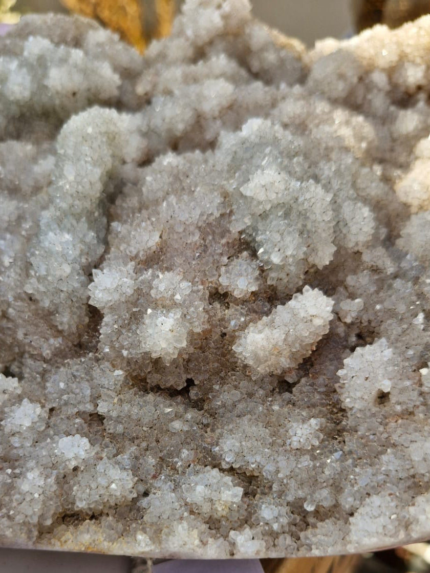 (+12 WEEKS!) Polished and Natural Large Drusy Quartz Cluster x 1 From Port Berge, Madagascar