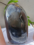 (+12 WEEKS!) Polished XL Smokey Agate Standing Display Piece x 1 From Maintirano, Madagascar