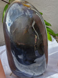 (+12 WEEKS!) Polished XL Smokey Agate Standing Display Piece x 1 From Maintirano, Madagascar