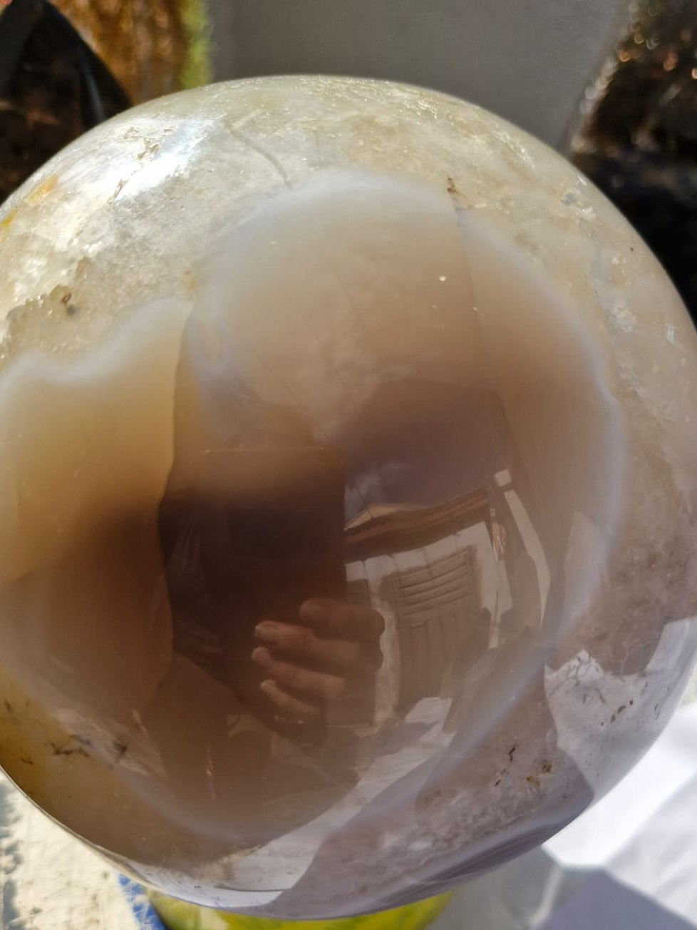 (+12 WEEKS!) Polished XL Caramel Agate Sphere x 1 From Maintirano, Madagascar