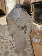 (+12 WEEKS!) Polished Large Clear Sceptre Quartz Crystal with Inclusions x 1 From Andilamena, Madagascar