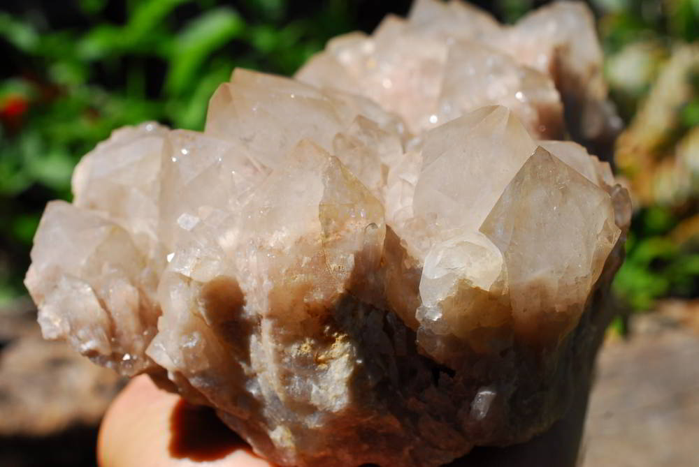 Natural Smokey Phantom Quartz Cluster x 1 From Lwena, Congo - TopRock