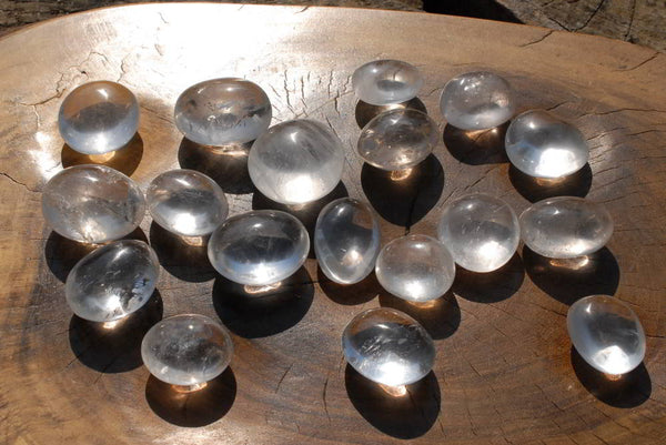 Polished Clear Quartz Crystal Gallets x 18 From Madagascar - TopRock