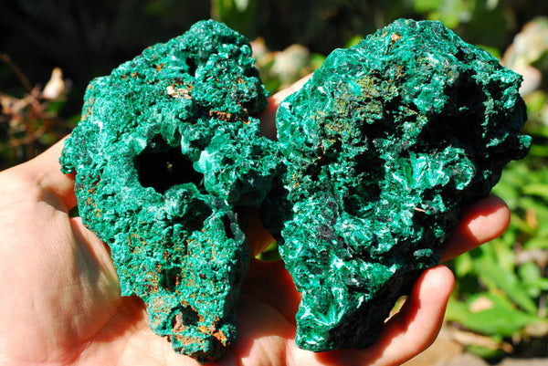 Natural Silky Malachite Specimens x 3 From Kasompe, Congo - TopRock