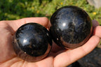 Polished Dark Gemmy Blue Iolite Blue Water Sapphire Spheres x 6 From Madagascar - TopRock