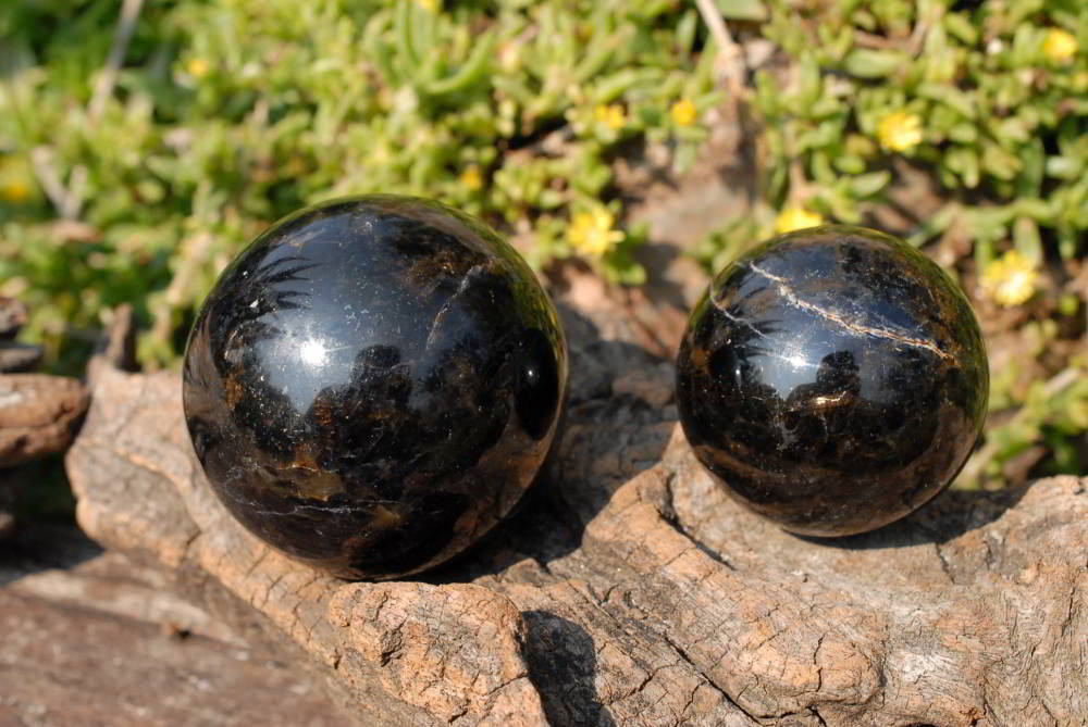Polished Dark Gemmy Blue Iolite Blue Water Sapphire Spheres x 6 From Madagascar - TopRock