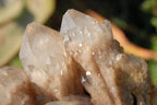 Natural Smokey Phantom Quartz Clusters x 2 From Lwena, Congo - TopRock
