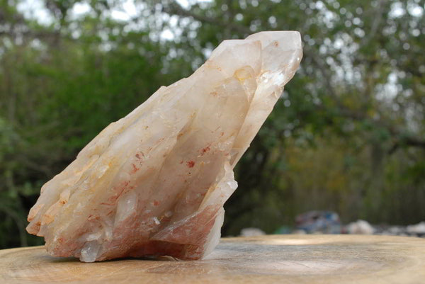 Natural Arcadian Angolan Quartz Crystal Half Polished Half Natural  x 1 From Angola - TopRock